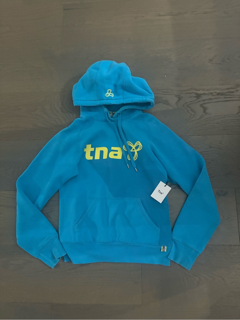 Aritzia TNA ladies turquoise hoodie sz XS NWT ret $115